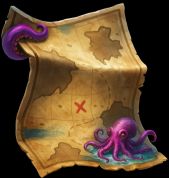 Treasure map to Ichetucknee River with cypress trees and tubers